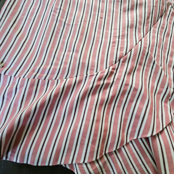 NWT Ted Baker Coryn Layered Striped Ruffle Midi Skirt Pink Women Ted 2/ US 6 - Picture 4 of 11